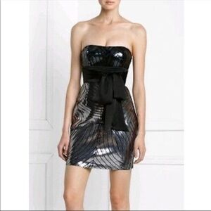 REVOLVE x BCBG Maxazria Silk Sequin Strapless Cocktail Dress Size 2